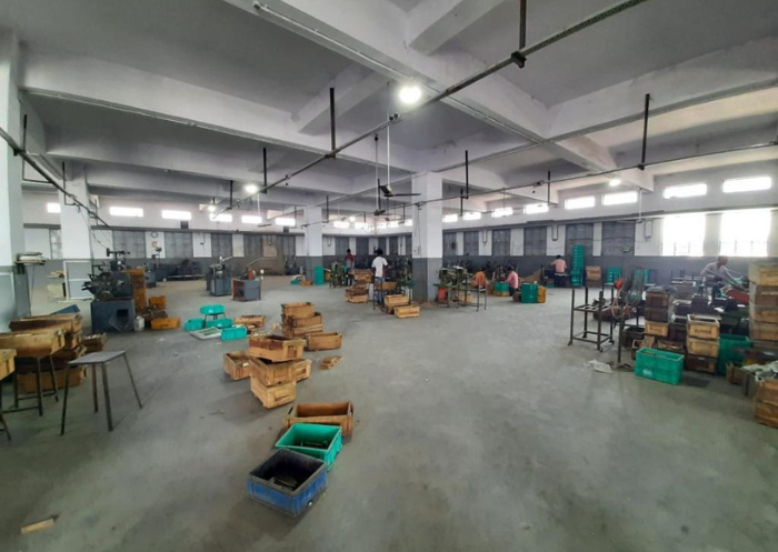 Material storage area at the Jamnagar manufacturing facility