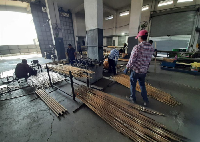 Main production hall at Shree Khodiyar Metal Products Jamnagar facility