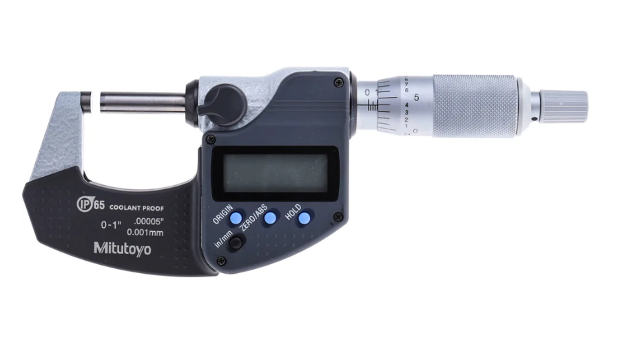 Mitutoyo micrometer for precision metal measurement at SKMP Jamnagar